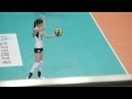 哈薩克Sabina莎賓娜發球(U19亞青女排賽-哈薩克vs韓國)