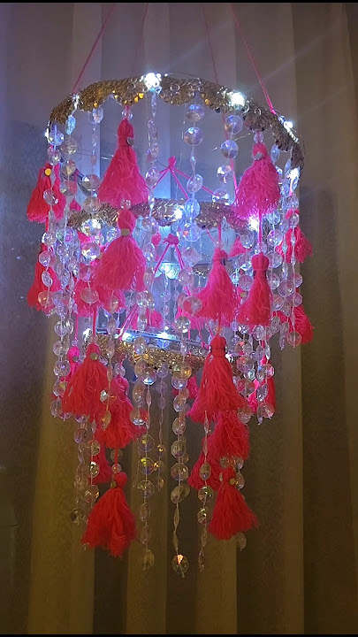 😲 Stunning #diy #decoration #chandelier For Indian Festival Season 😀❤️ #diyadecoration #lantern