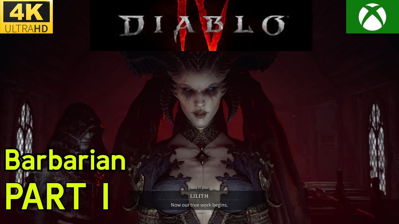 Diablo IV Beta Early Access Barbarian Part 1 - XBOX Series X Gameplay ...