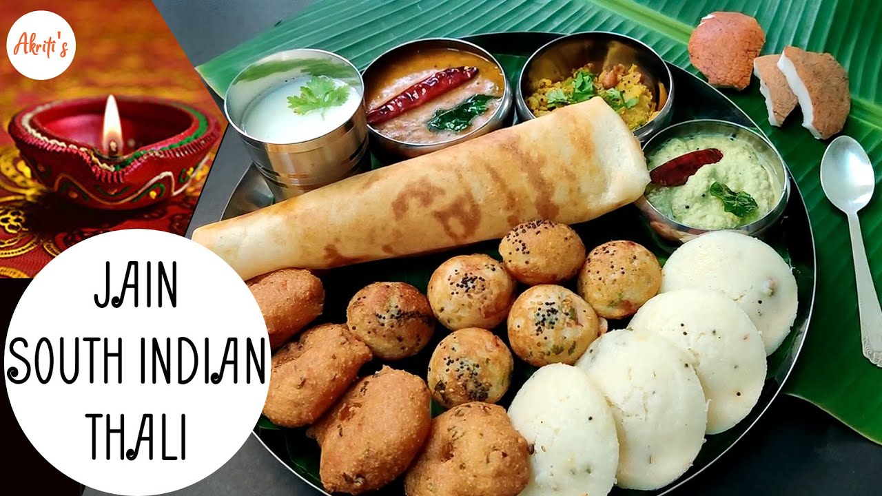 Festival special Jain South Indian thali | Pure vegetarian food | Hindi Audio, English Titles