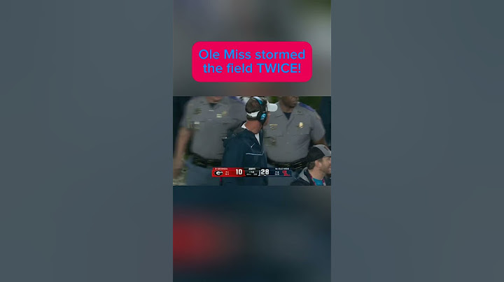 Ole Miss fans stormed the field twice in their win over Georgia #college football #olemissfootball