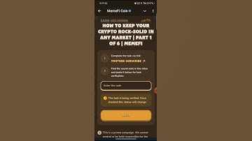 HOW TO KEEP YOUR CRYPTO ROCK-SOLID IN ANY MARKET | PART 1 OF 6 | MEMEFI Memefi code