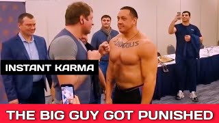 Instant Karma 🤡 THE BIG DUDE WAS PUNISHED FOR HIS INSOLENCE - satisfying video
