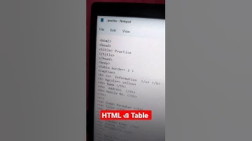 Table in HTML | Html এ কি ভাবে table তৈরী করবেন | #shorts #html