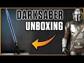 Darksaber unboxing  the mandalorian hasbro force fx elite black series review  star wars deutsch