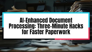 🧠 AI-Enhanced Document Processing: 3-Minute Hacks for Faster Paperwork | Boost Productivity