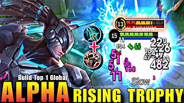 Alpha 14 Kills!! Insane One Hit Damage Build!! - Build Top 1 Global Alpha ~ MLBB