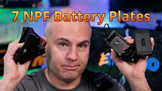 Seven NPF battery adapter plates Compared