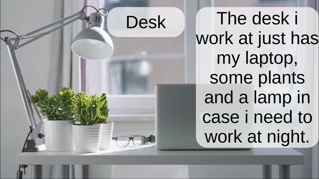 Desk English word pronunciation Read Along (Australian Accent) with