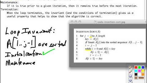 Topic 02 B Loop Invariant of Insertion Sort