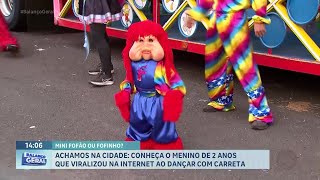 Mini Fofão: menino de 2 anos viraliza nas redes ao dançar com carreta furacão, em Franca