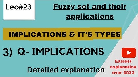 Type 3 : Q- IMPLICATIONS | Fuzzy Implications |lec#23 | Fuzzy Logic | Ms/ MPhil |