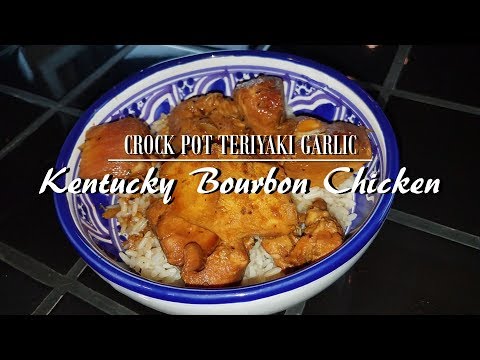 Slow Cooker Teriyaki Garlic Bourbon Chicken
