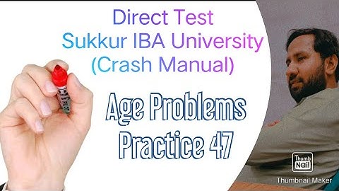 Direct Test Sukkur IBA University (Crash Manual) Practice 47