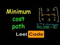 Minimum path sum | Min cost Path | Dynamic programming | Leetcode #64