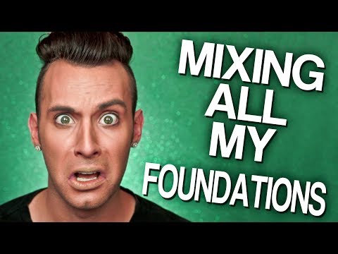 MIXING ALL MY FOUNDATIONS | DARK + LIGHT | PopLuxe