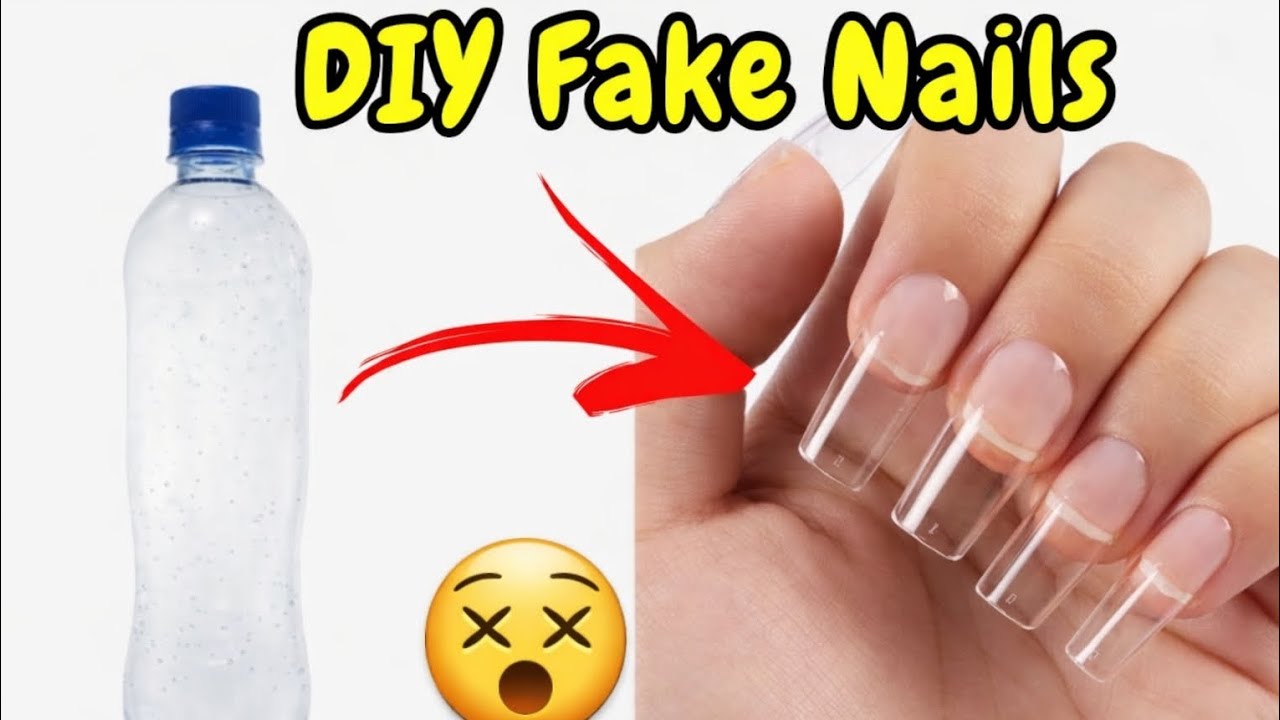 OMG 😵 DIY Fake Nails at Home || Plastic Bottle Hack|| Halima art and craft