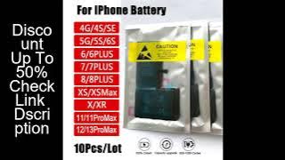 10pcs/Lot 0 Cycle Mobile Phone Battery For iPhone 4 4S 5 5S 5C SE 6 6S 7 8 Plus X XR XS 11 12 13 Pro