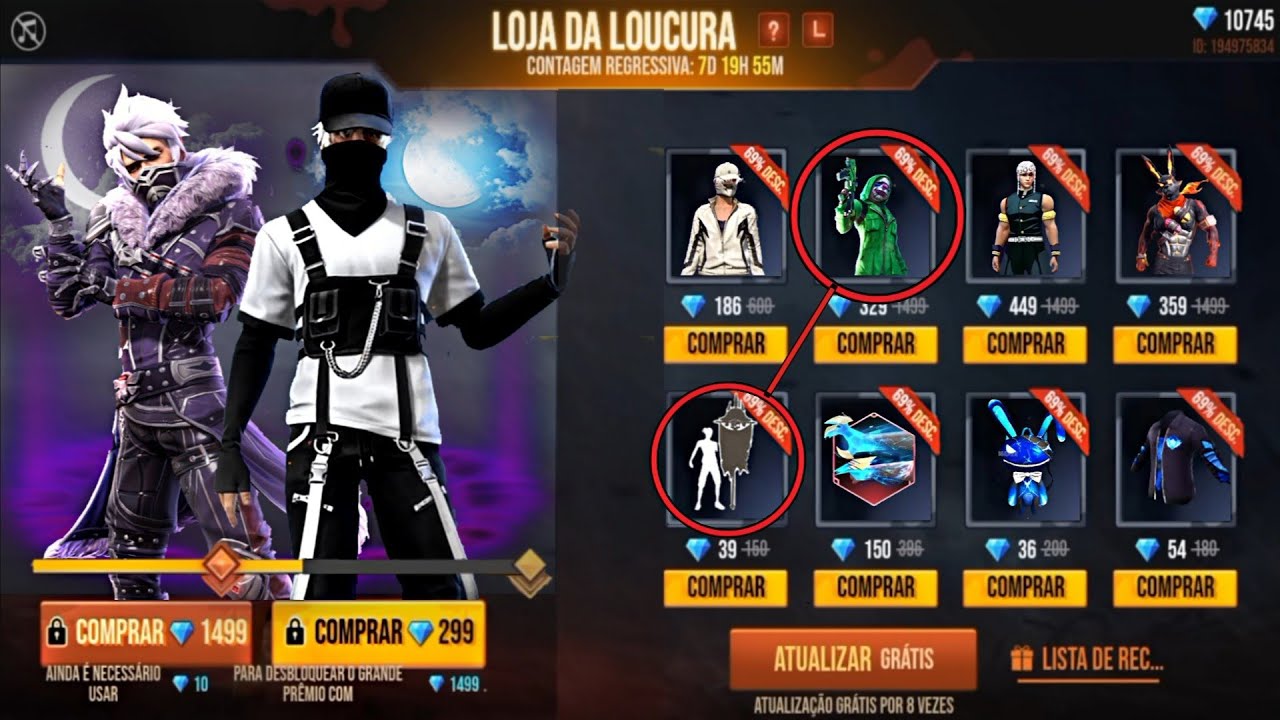 Loja da Loucura Free Fire 2023: data e skins - Free Fire Club