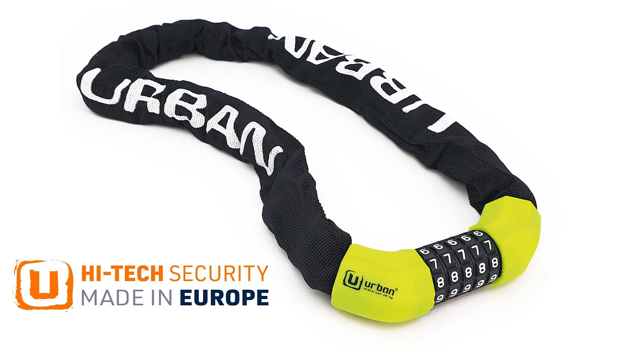 URBAN UR890 Lucchetto Acciaio Catena Ø8 100cm Codice Sicurezza Antifurto Scooter Bici