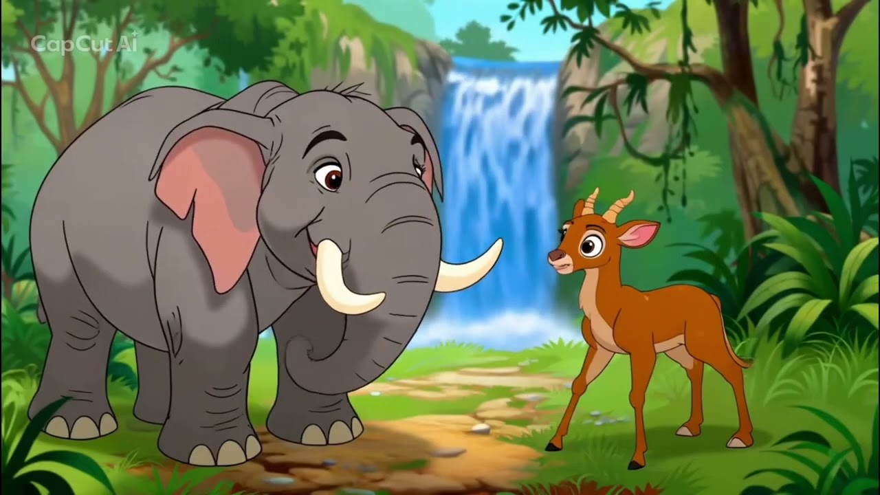 Forest Friends Waterfall Adventure | Learn Animals & Nature for Kids | Fun cartoon Story 3