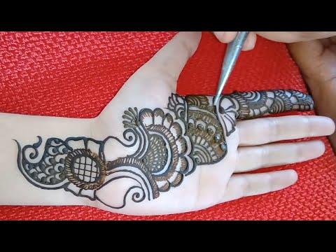 Simple Arabic Mahdi Ka Dizain Arabic Mehndi Design Front Hand Simple à¤® à¤¹ à¤¦ à¤• à¤¡ à¤œ à¤‡à¤¨ Youtube