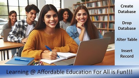 SQL Tutorial - Alter Table, Create Database, Drop Database, Insert Record