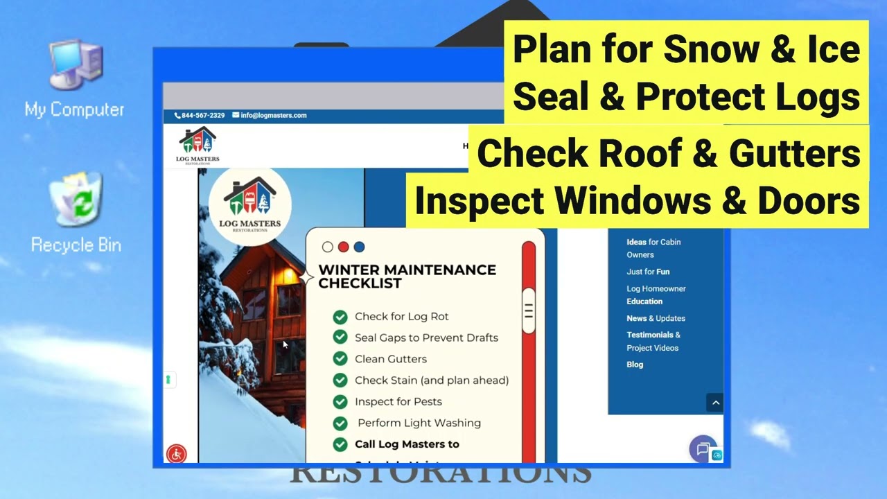 Cabin Winter Maintenance Checklist | Keep Your Log Home Winter-Ready
