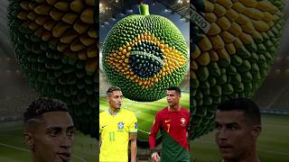 Ronaldo vs Raphinha [Guess the jackfruit for ronaldo and raphinha] #football #sportshorts #ronaldo