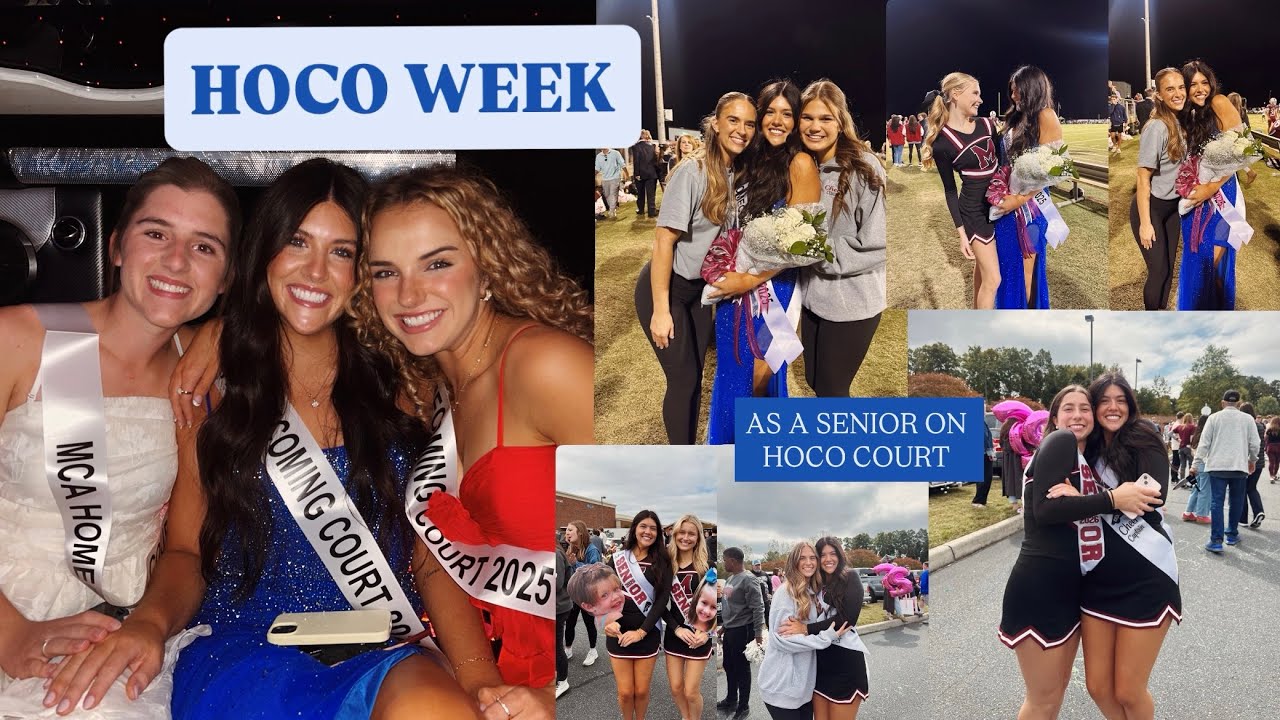 HOCO WEEK!! as a senior on homecoming court!! - YouTube