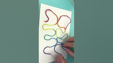 Stunning RAINBOW THREAD Painting Paper Crafts 🌈✨