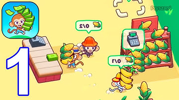 Monkey Mart - Gameplay Walkthrough Part 1 My Mini Monkey Idle Markt (iOS, Android)