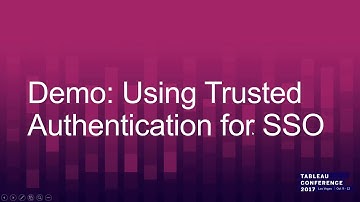 Best Explanation/ Showcase of Tableau Trusted Tickets