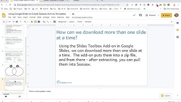 Google Slides to Create Templates for Seesaw