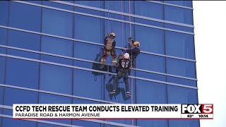 CCFD Tech Rescue Team conducts elevated training exercise