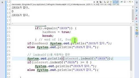 Webjjang JAVA 11-04 String indexOf (웹짱과 함께하는 자바)