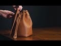 DIY a Leather Bucket Bag | Leather Bucket Bag Tutorial 2021 | Leather Working | ASMR