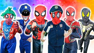 SUPERHERO's Story || KID SPIDER MAN & All Spider-Man Catch JOKER thief (Funny, Special Action)