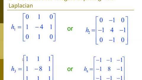 Sharpening Spatial Filters