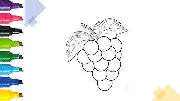 How To Draw Grapes ||🍇🍇 Drawing Fruits s🍇🍇 || Hướng dẫn vẽ chùm nho || Drawing Tutorials