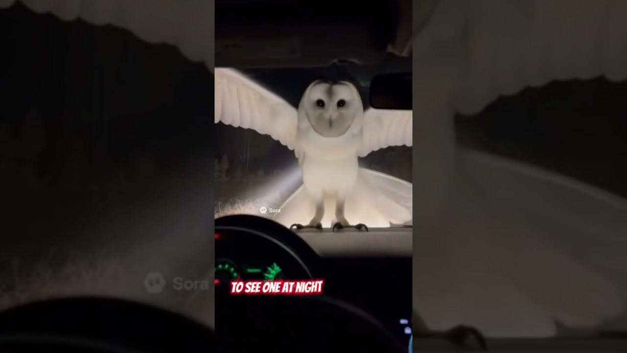 “White Owl Lands on Our Car at Night… The Meaning Will Shock You 😱