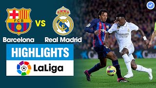 Highlights Barcelona vs Real Madrid | Vinicius - Roberto tỏa sáng, đòn kết liễu đau đớn phút bù giờ
