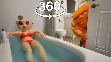 360° Udin Din Din Dun Watching Ballerina Cappuccino Bathing  | VR 8K