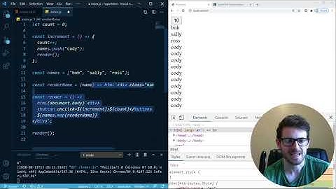 HyperHTML is a cool javascript library