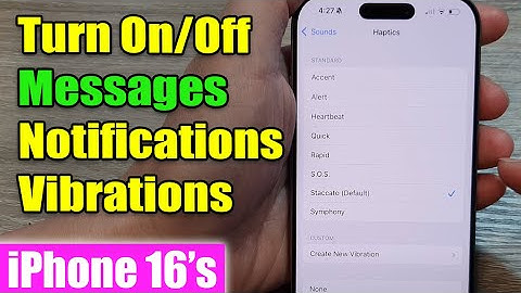 iPhone 16: How to Turn On/Off Messages Notifications Vibration/Haptics