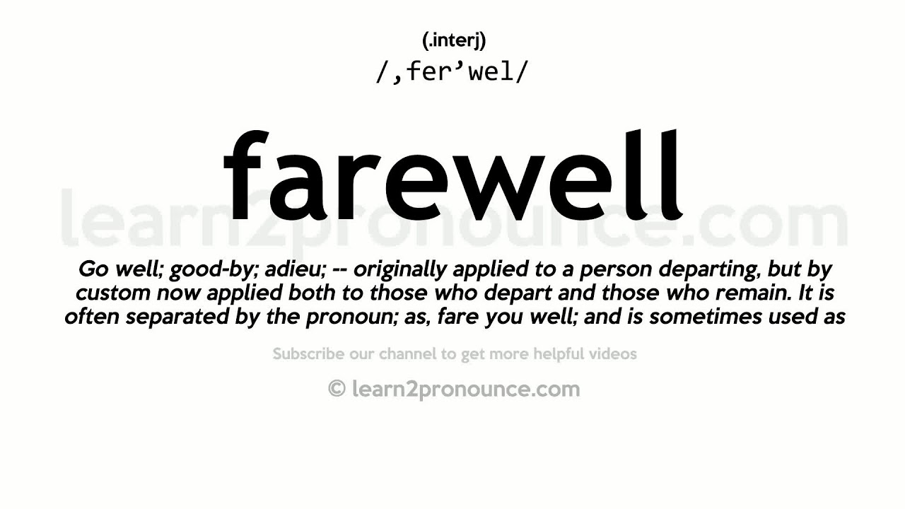 farewell tour definition