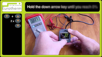 How to set up manual output test on a Eurotherm 3200 Controller