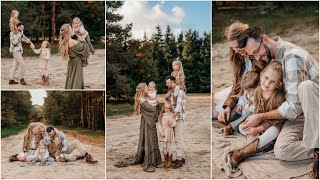 Outdoor FAMILY PHOTOSHOOT Posing tips PROMPTS examples \& camera settings - family photography BTS