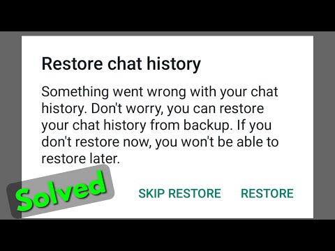 Fix whatsapp restore chat history something went wrong with your chat history-backup problem solved