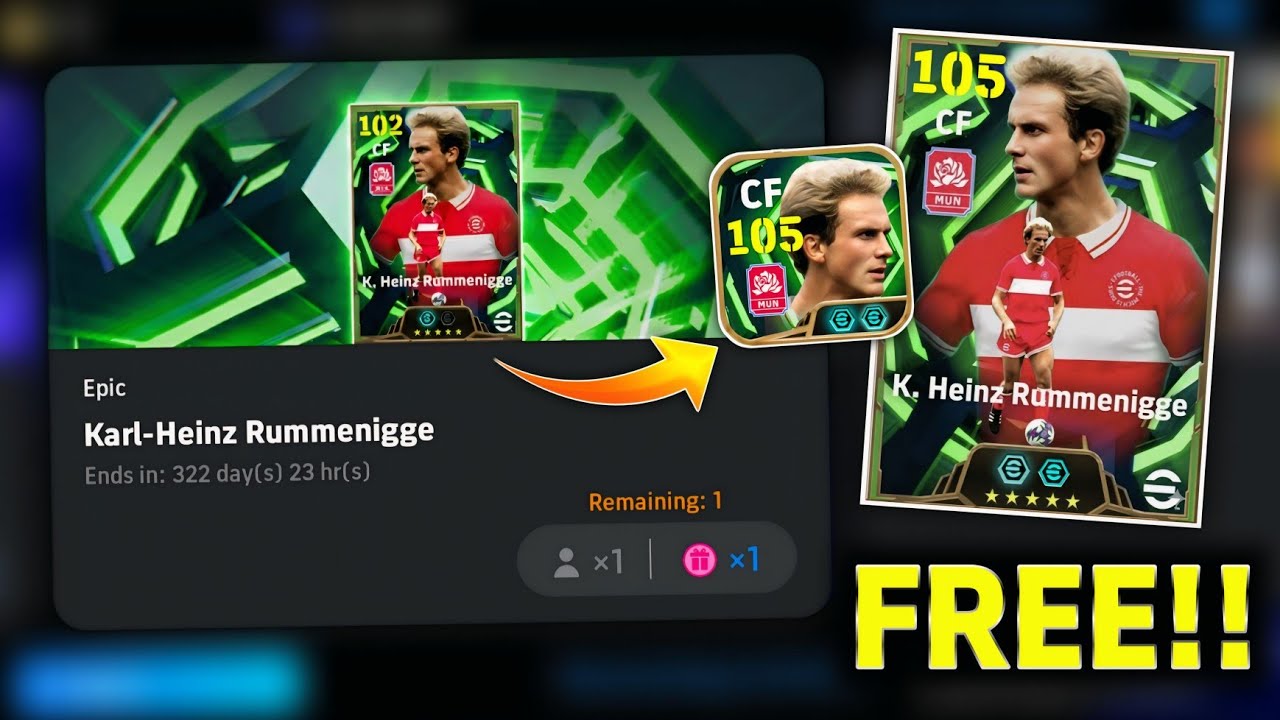 Бесплатный эпический Румменигге подтвержден завтра 😱? eFootball 2026 Mobile